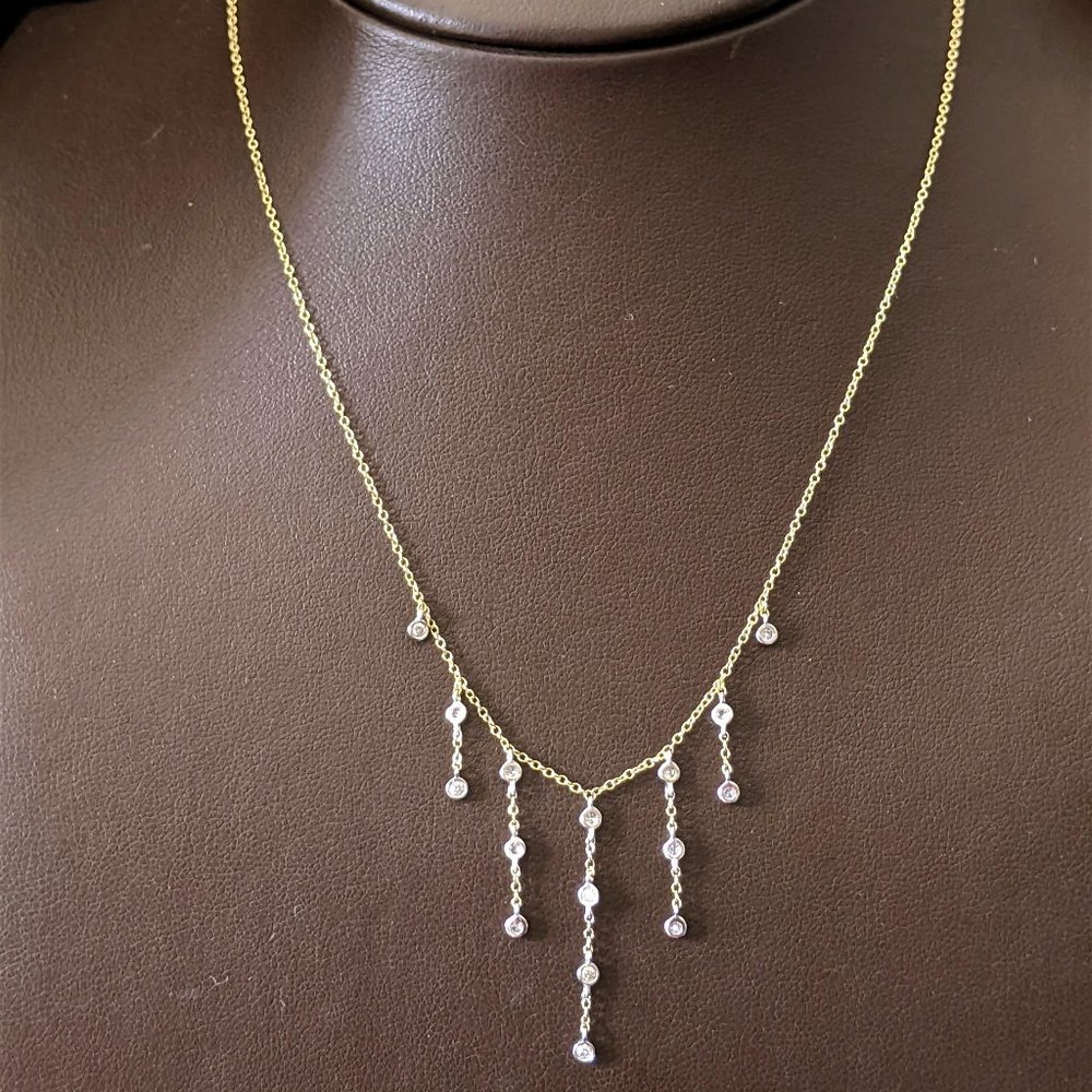 Meira T 14K Gold & Diamond Fringe Necklace